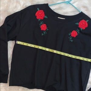 It’s Our Time Rose Cropped Longsleeve Sweatshirt